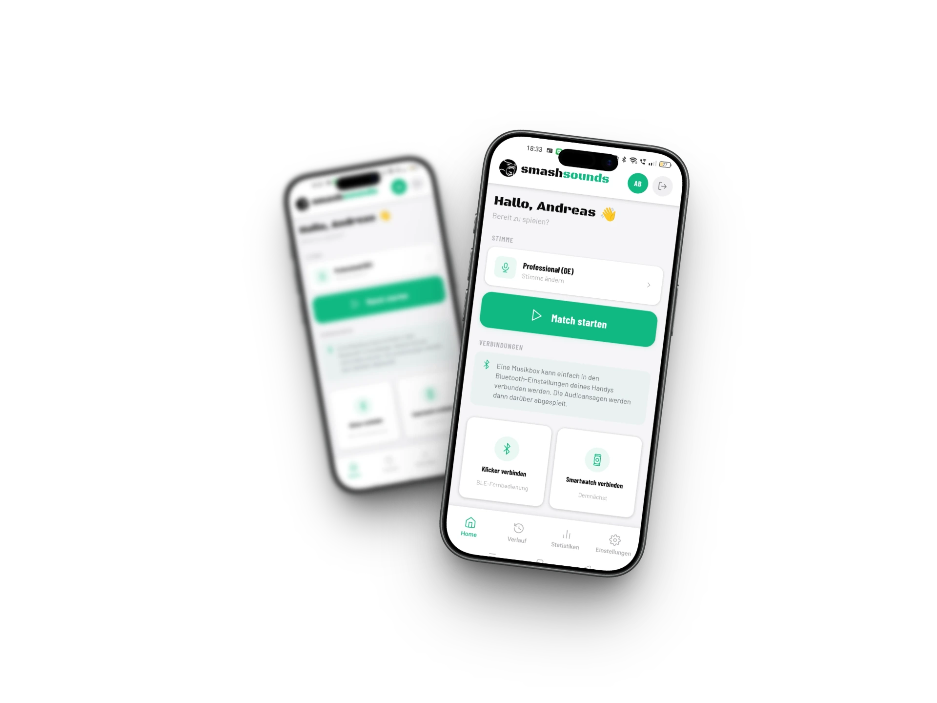 SmashSounds App — Live Match auf dem Smartphone